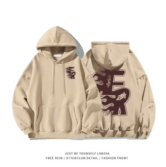 激抵連帽衛衣【M-3XL】【卡其色】(下單後聯絡客服確認發貨尺碼) 