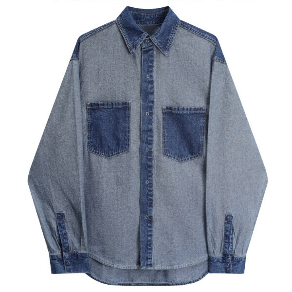 Hot Selling Reversible Long Sleeve Shirt (Blue) (Sizes S-XL) (Contact customer service after placing order to confirm delivery size)