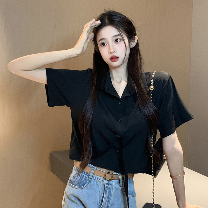 Hot selling short-sleeved shirt (black size S-L) (please contact customer service to confirm the delivery size after placing the order)