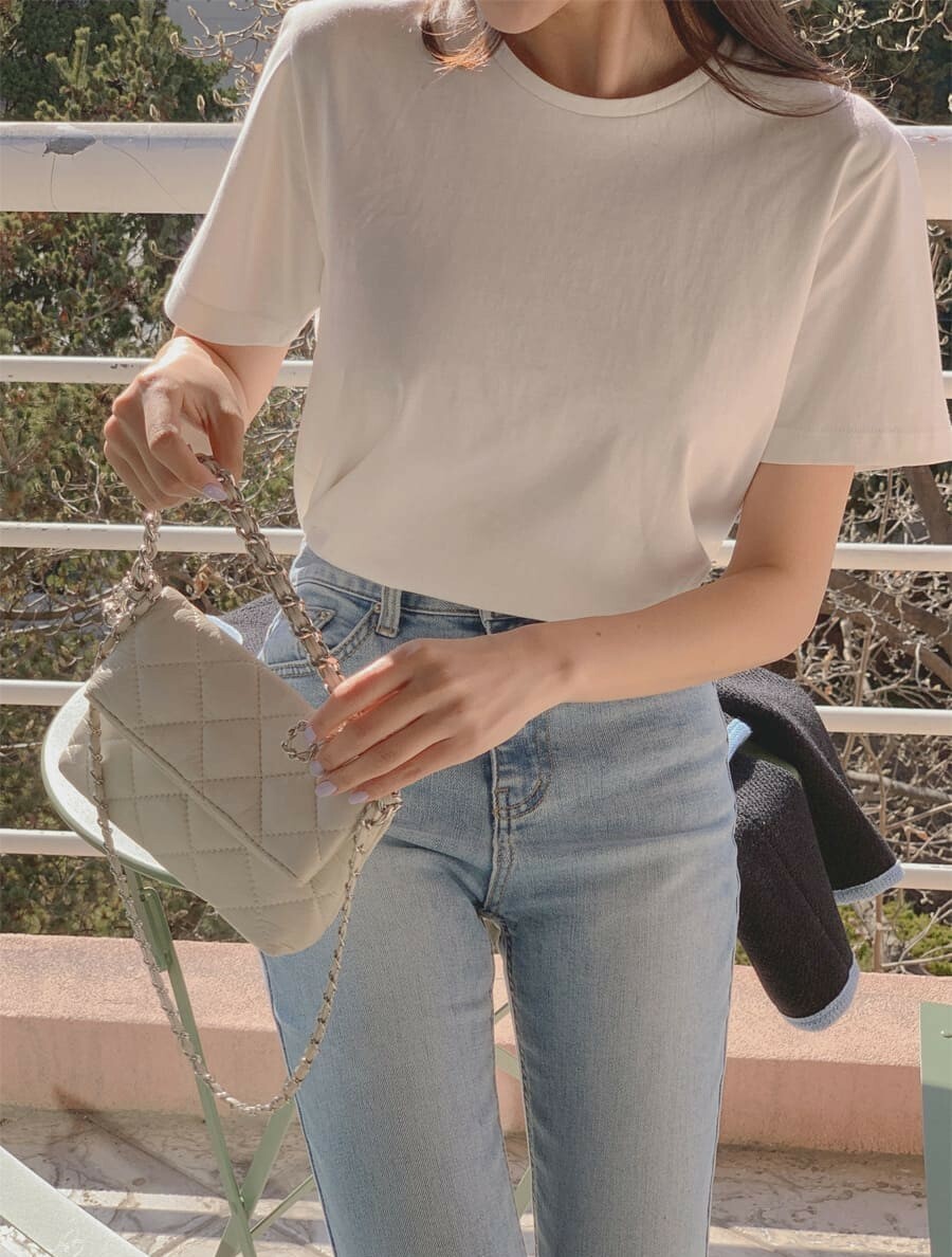 韓國Cherrykoko授權 超百搭素色純棉圓領短袖T【MADE, CRKO】系列