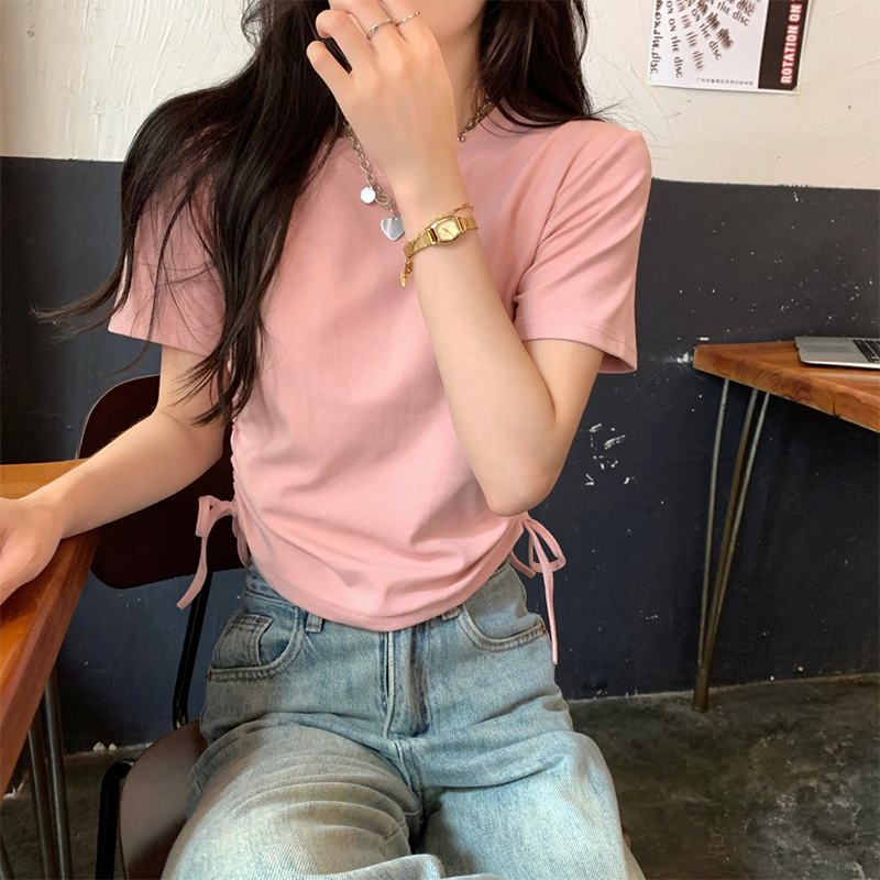 Hot selling short-sleeved T-shirt (pink size S-L) (please contact customer service to confirm the delivery size after placing the order)