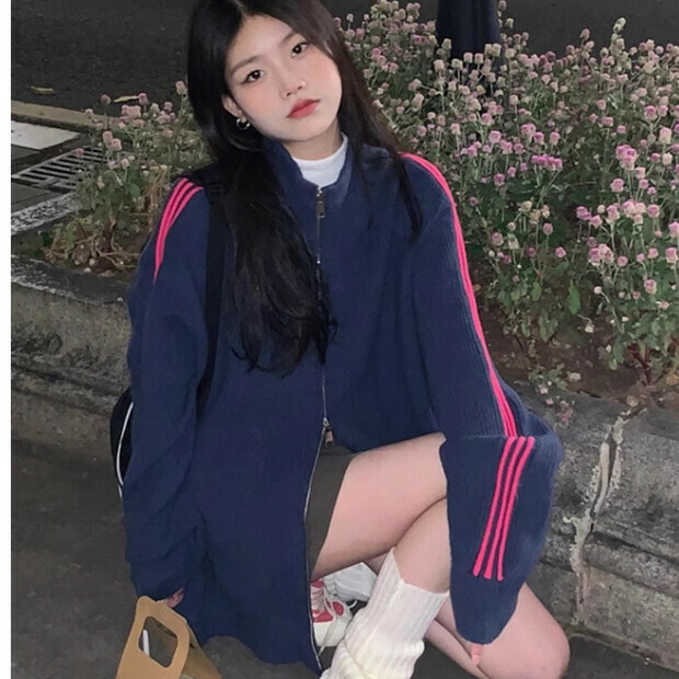 Hot-selling zipper sweater jacket [blue] sizes [S-XL] [please contact customer service to confirm the delivery size after placing the order]