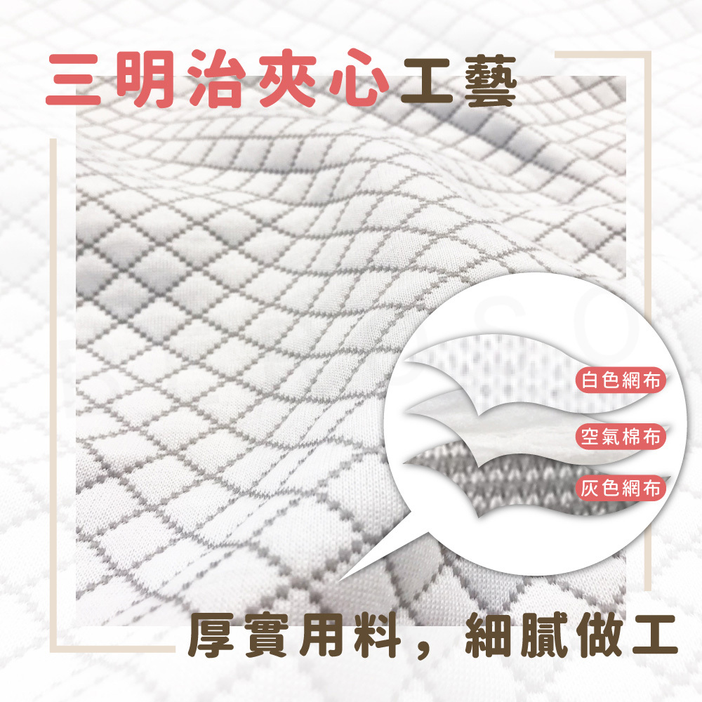 3D空氣棉防鼾護頸紓壓蝶型記憶枕套(訂製款枕套)