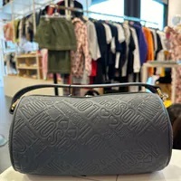 [S] LOVE MOSCHINO JC4046PP1FLD170A ALLOVER LOGO PRINT DUFFLE BAG,BLACK, 8054400948532 (SLM350)