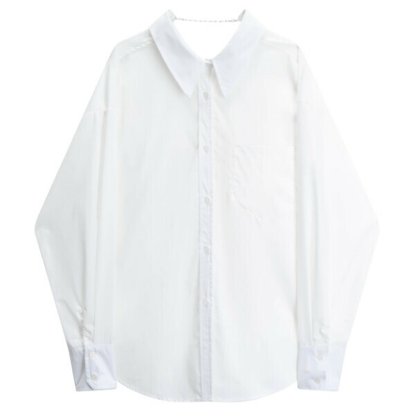 Hot selling backless long-sleeved shirt with big bow knot (white) (size S-L) (contact customer service after placing the order to confirm the delivery size)