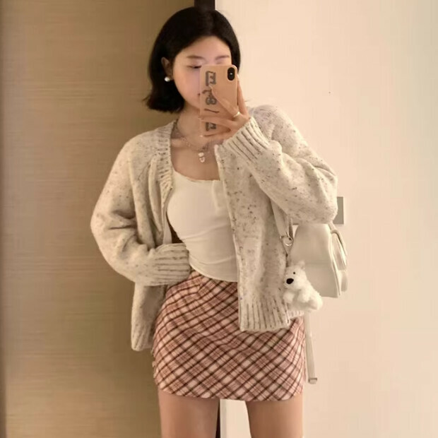 Hot Selling Cardigan Sweater [Rainbow Color] Sizes [S-XL] [Please contact customer service to confirm the delivery size after placing the order]