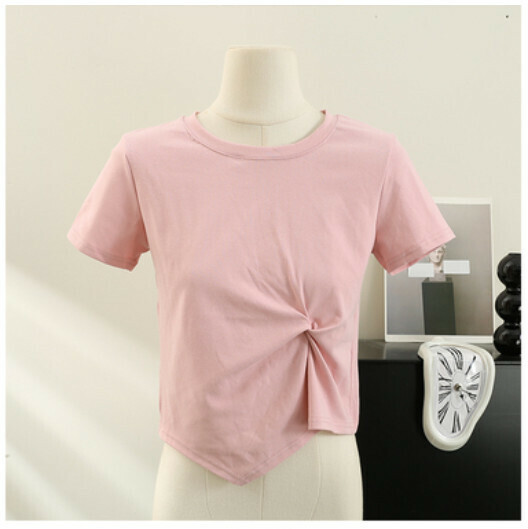 Short-sleeved T-T (pink) (one size)