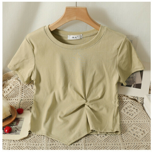 Short-sleeved T-卹 (light yellow) (one-size-fits-all)