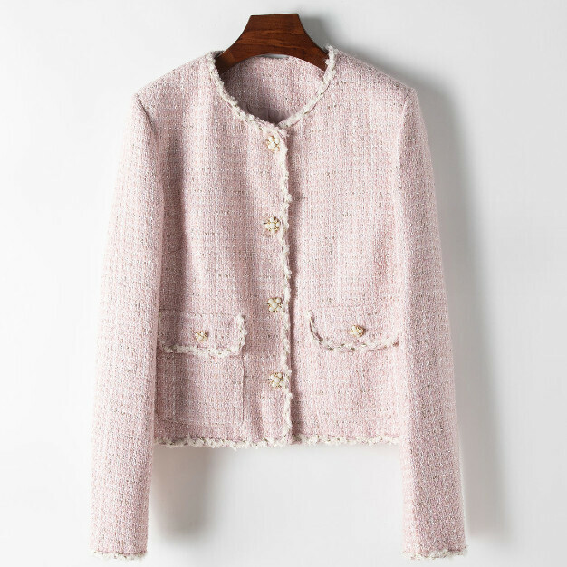 Hot selling slub short jacket (size S-L) (pink) (contact customer service after placing order to confirm delivery size)