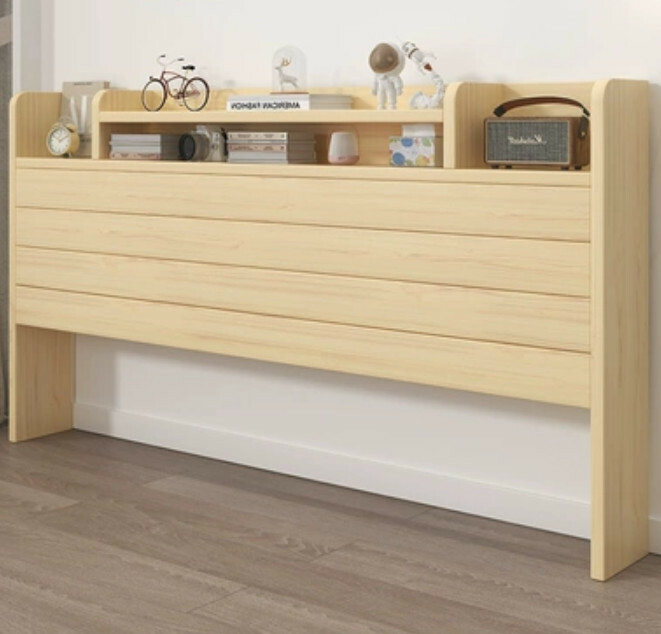 New solid wood living room solid wood bedside frame backrest bed board bedside table [storage type] 150x103 high x 19.5cm thick