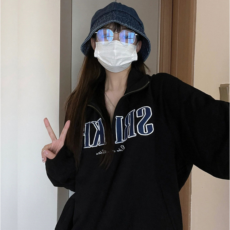 Hot selling loose sweatshirt (black size S-XL) (please contact customer service to confirm the delivery size after placing the order)