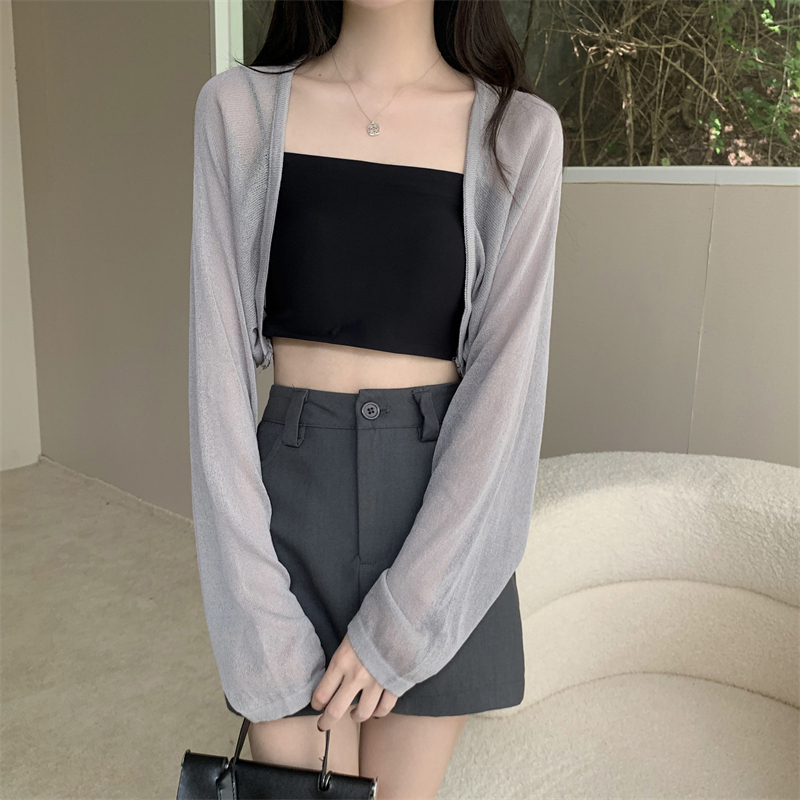 Hot-selling outer cardigan and sweater (gray size S-L) (please contact customer service to confirm the delivery size after placing the order)