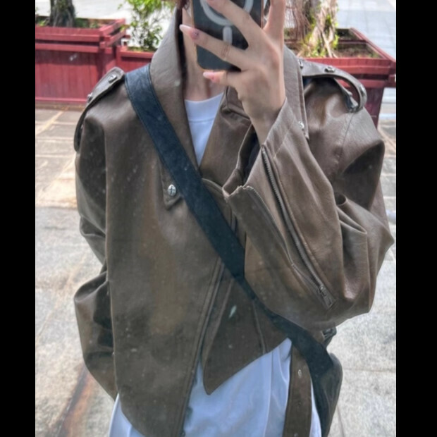Hot Selling Loose Short Jacket [Brown] Sizes [S-XL] [Please contact customer service to confirm the delivery size after placing the order]