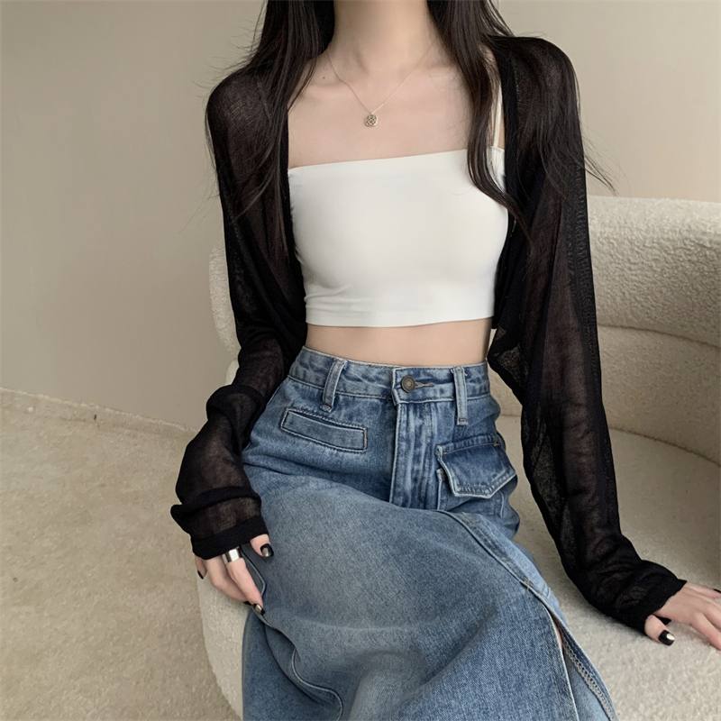 Hot selling cardigan and sweater (black size S-L) (please contact customer service to confirm the delivery size after placing the order)