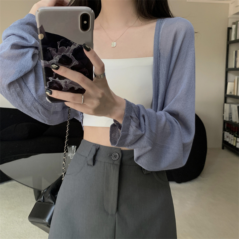 Hot selling cardigan and sweater (blue size S-L) (please contact customer service to confirm the delivery size after placing the order)