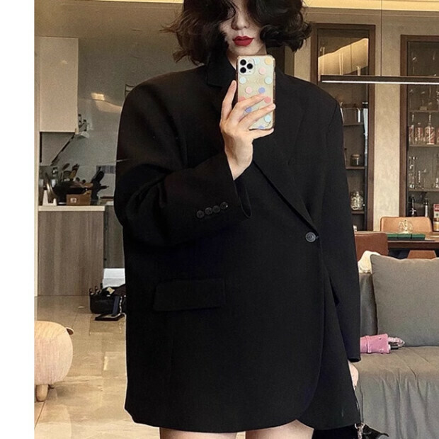 Hot Selling Blazer [Premium Black] Sizes [S-XL] [Please contact customer service to confirm the delivery size after placing the order]