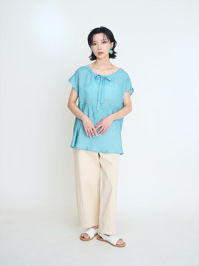 夏生有風綁帶上衣-艸果