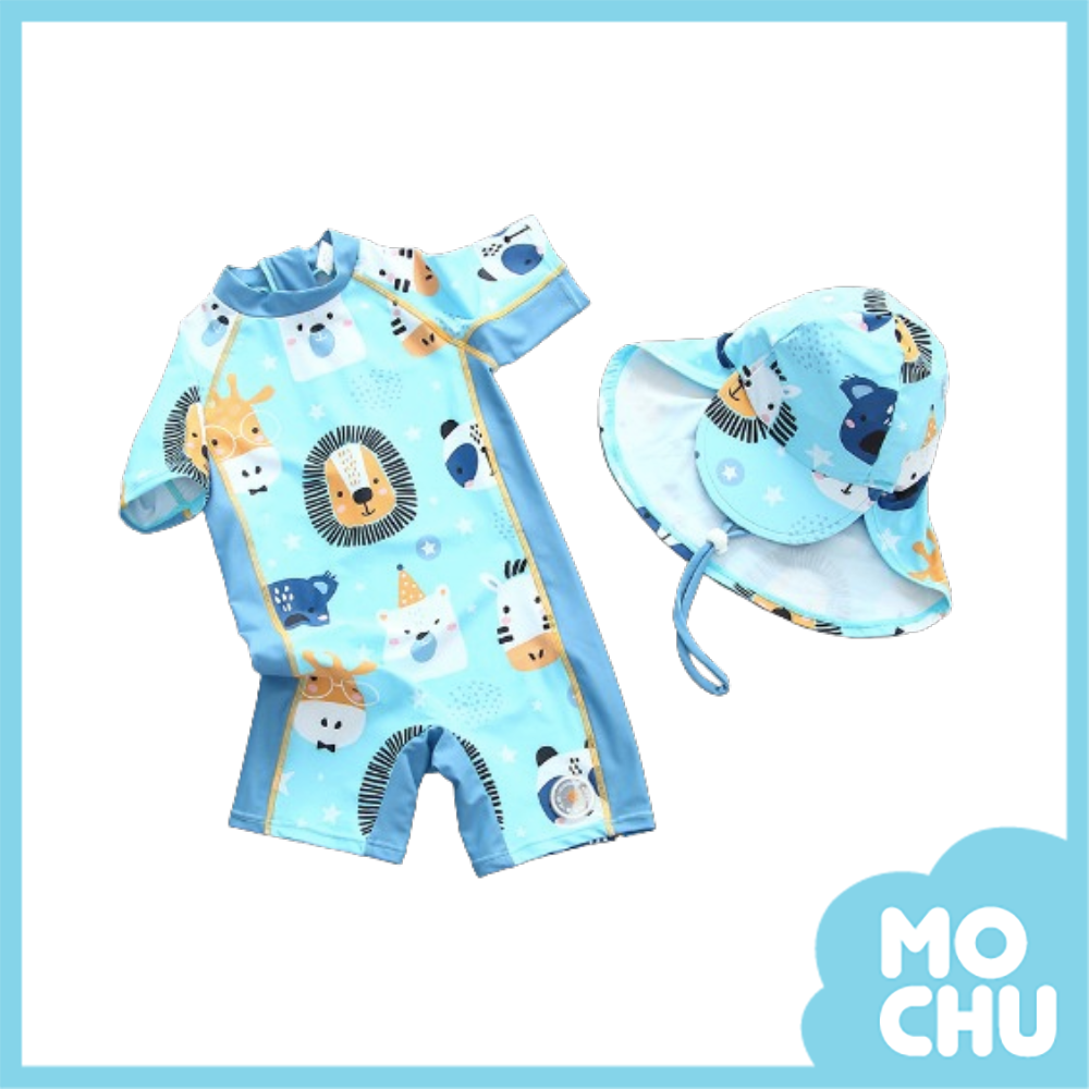 大頭動物連身泳衣