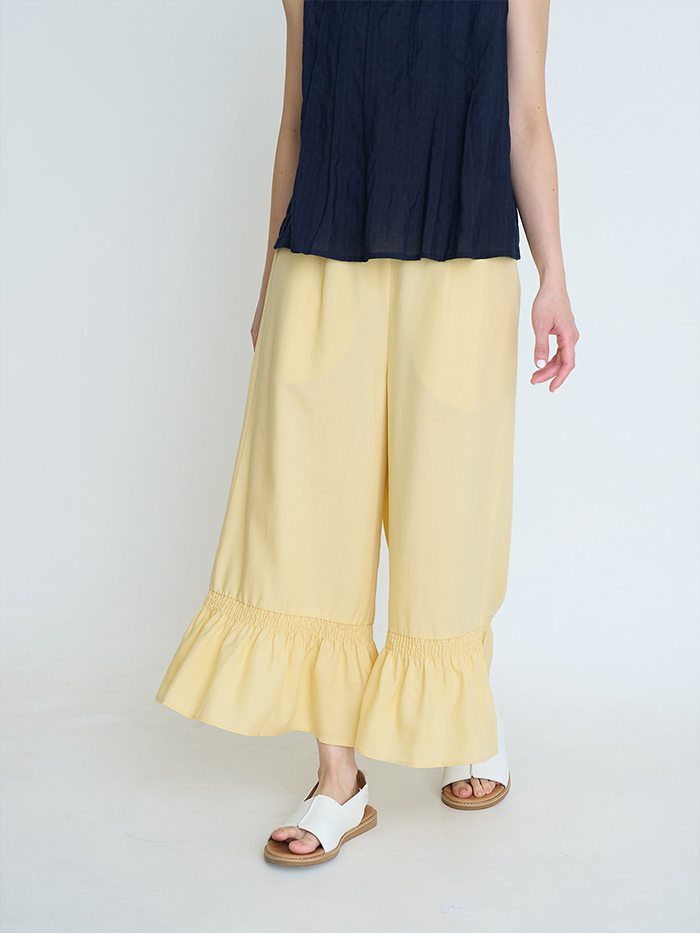 細絲花邊寬褲-杭菊