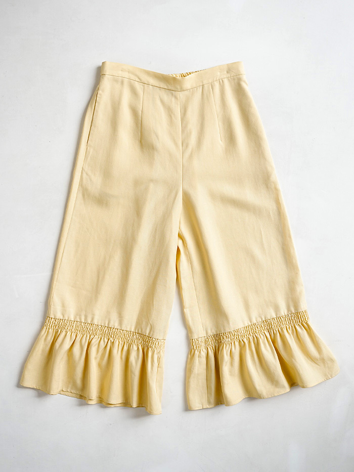 細絲花邊寬褲-杭菊