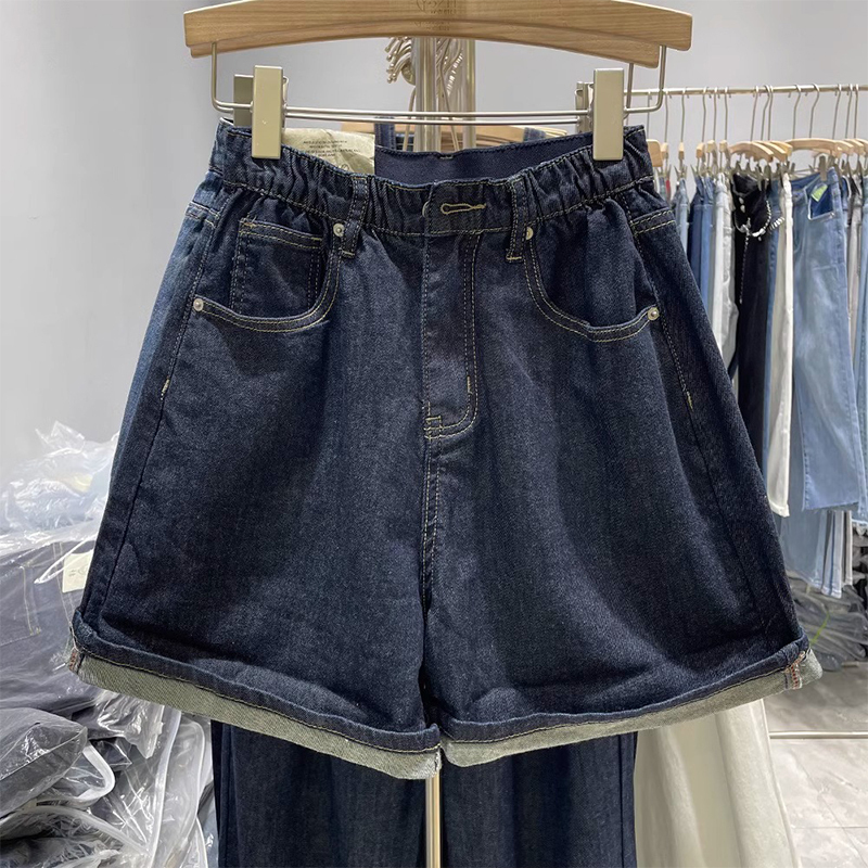 Hot selling high waist shorts (dark blue S-XXL) (please contact customer service to confirm the delivery size after placing the order)