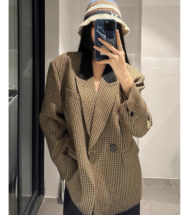 Hot selling Xiaoxiang style pattern suit jacket [plaid color] size [S size - XL size] [please contact customer service to confirm the delivery size after placing the order]