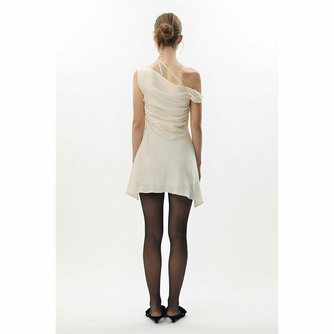 PAIN OR PLEASURE】【Online Exclusive】DEW COWL SATIN DRES