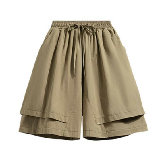 Hot selling high-waisted straight shorts [military green] [S-4XL] (please contact customer service to confirm the delivery size after placing the order)