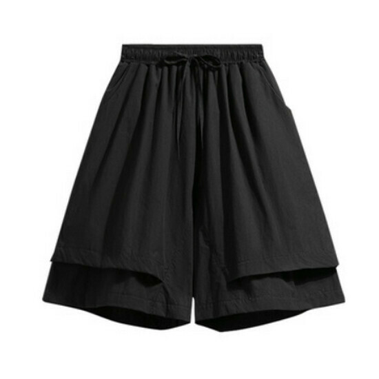 Hot selling high-waisted straight shorts [black] [S-4XL] (please contact customer service to confirm the delivery size after placing the order)