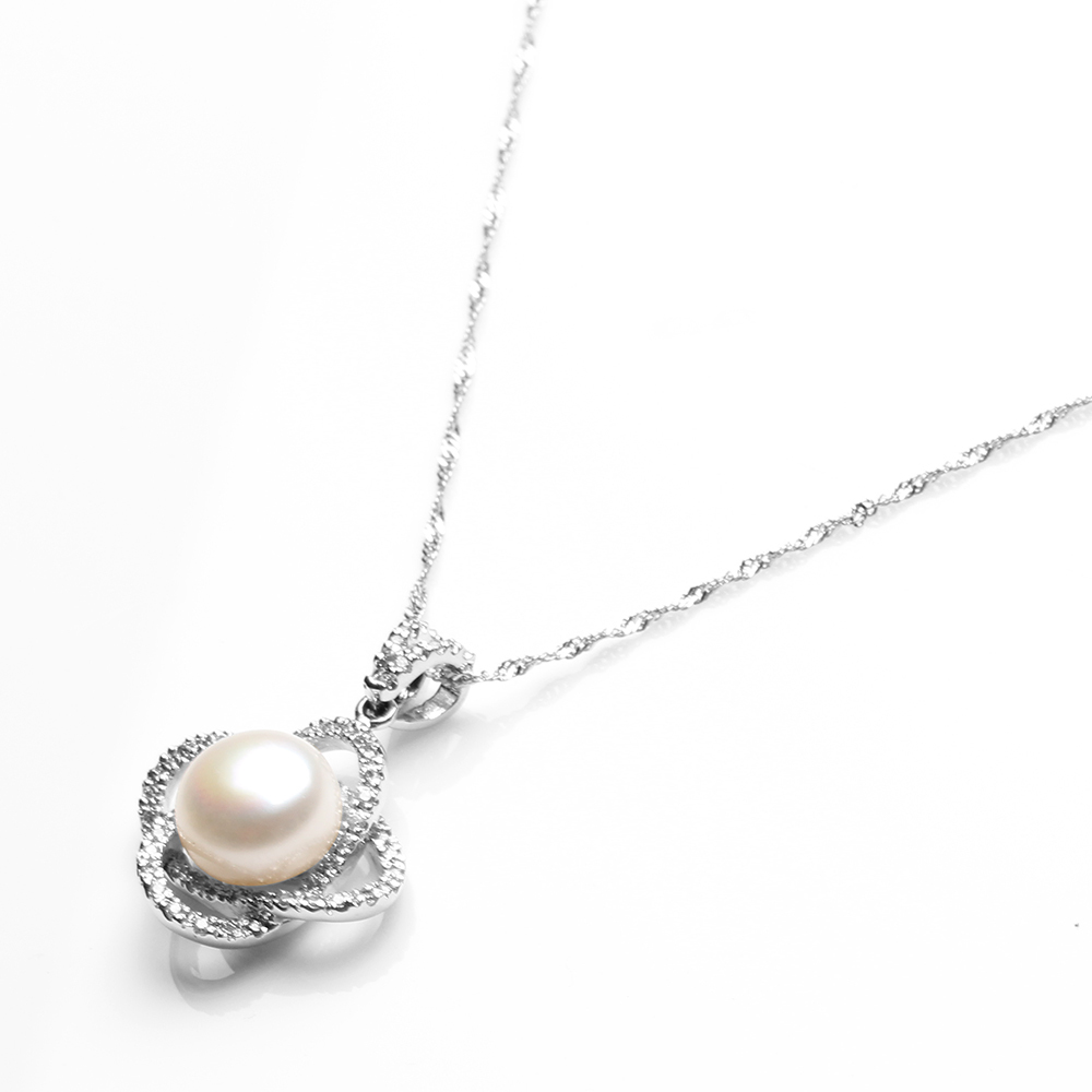 【雅紅珠寶】天然珍珠項鍊-11-11mm-925銀飾-N0384