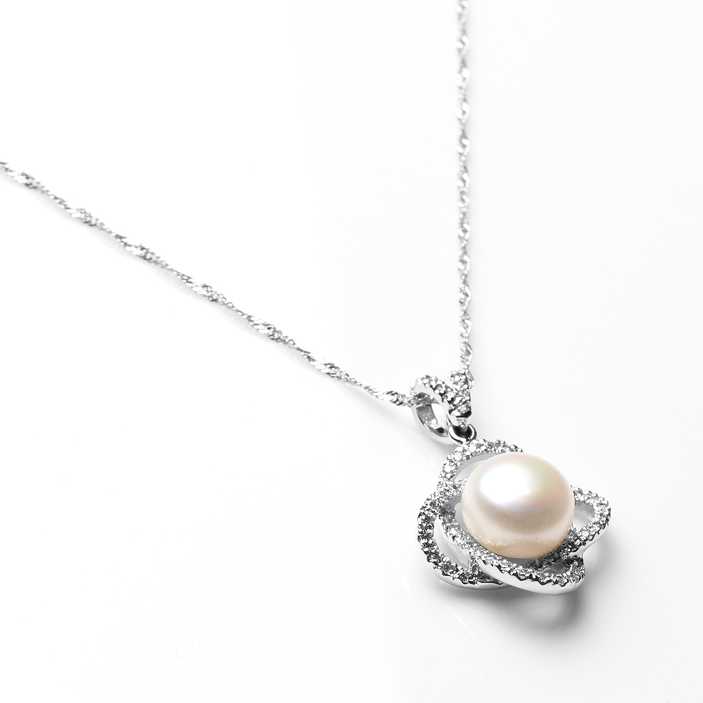 【雅紅珠寶】天然珍珠項鍊-11-11mm-925銀飾-N0384