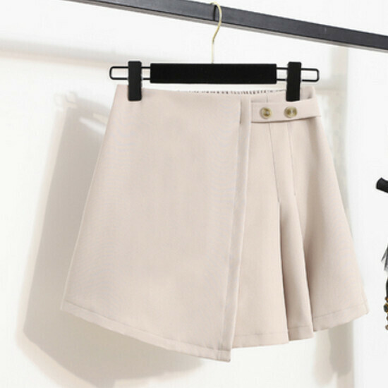 Hot selling hip-covering wide-leg shorts [Apricot color] [L-4XL size] (please contact customer service to confirm the delivery size after placing the order)