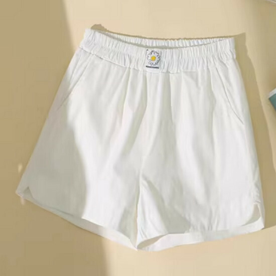 Hot selling Daisy wide-leg shorts [white] [L-4XL size] (please contact customer service to confirm the delivery size after placing the order)