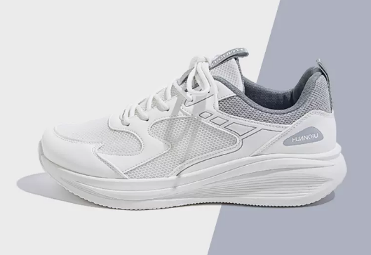 Breathable Mesh Men's Shoes (White Gray) (Size: 39-44) (Contact customer service to confirm the shipping size after placing the order)