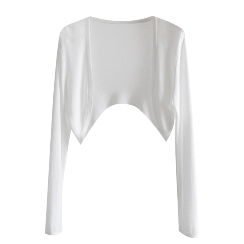 Hot selling knitted sun protection cardigan (white, one size fits all)