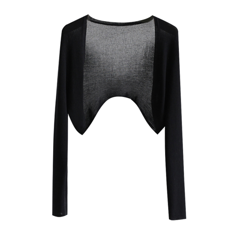 Hot selling knitted sun protection cardigan (black, one size fits all)