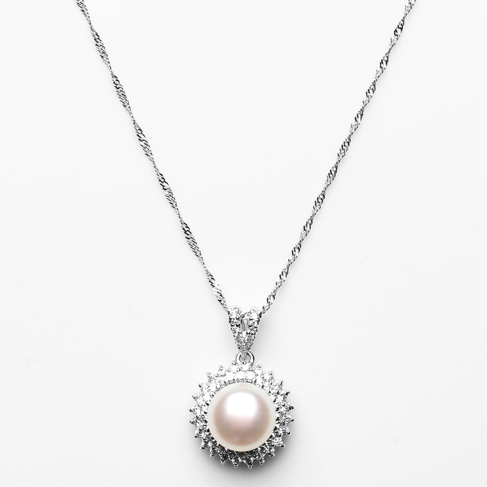 【雅紅珠寶】天然珍珠項鍊-925銀飾-N0385