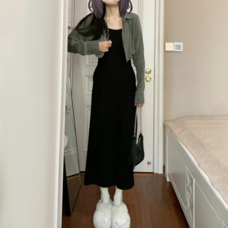 Hot selling suspender dress [single piece] (black size S-XXXL) (please contact customer service to confirm the delivery size after placing the order)