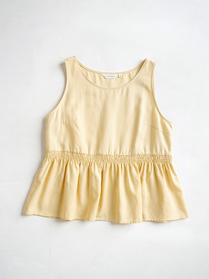 細絲花邊無袖上衣-杭菊