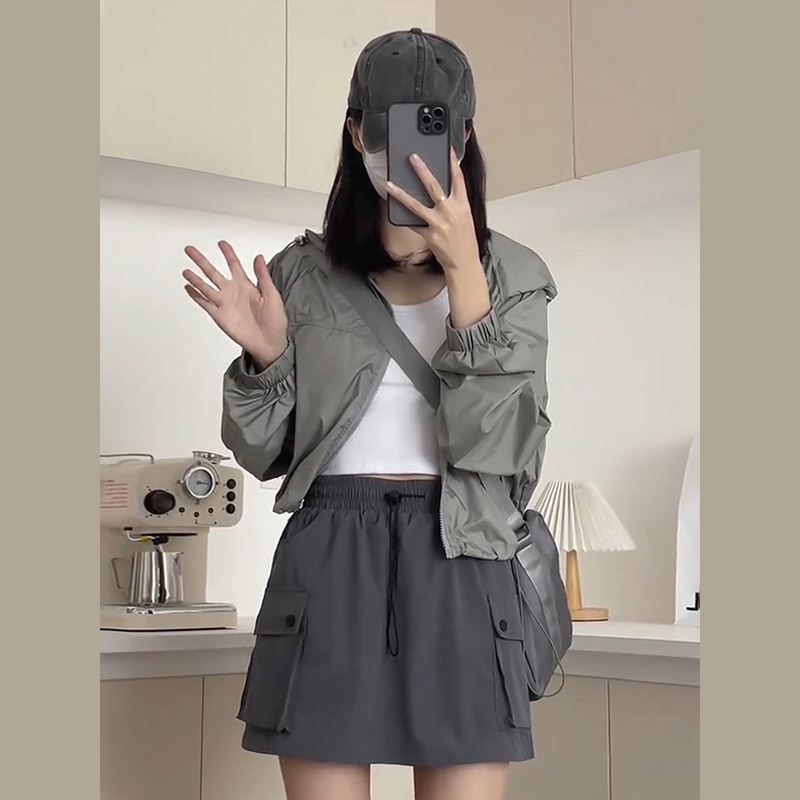 熱賣工裝半身裙（灰色 S碼-XL碼）（下單後請聯絡客服確認發貨尺碼）