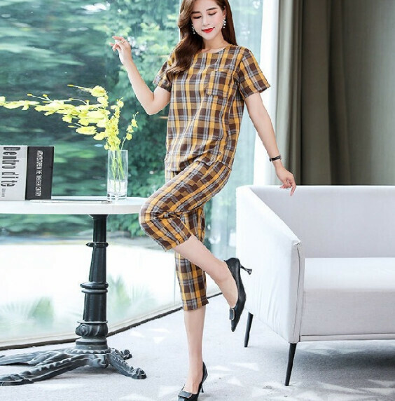 Young Mother Western Suit [Yellow] (Size: L-4XL) (Contact customer service to confirm the shipping size after placing an order)