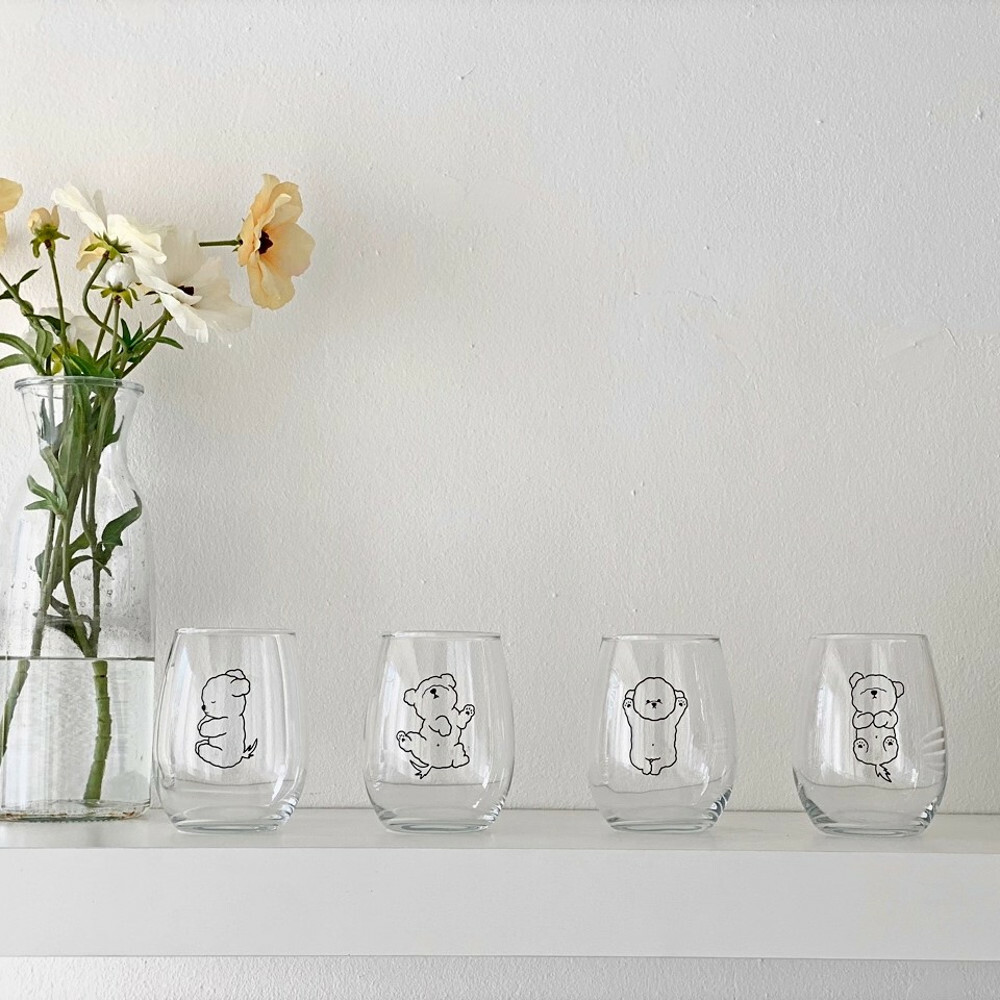 Tteokguknuna 比熊玻璃杯組