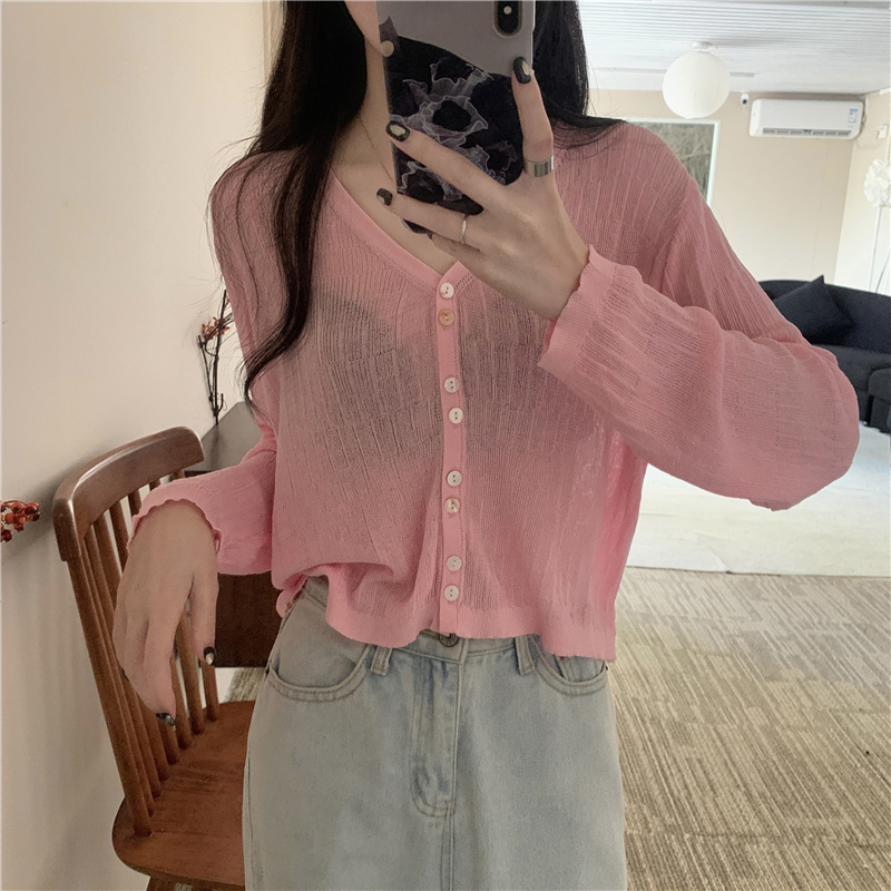 Hot selling knitted cardigan (pink size S-L) (please contact customer service to confirm the delivery size after placing the order)