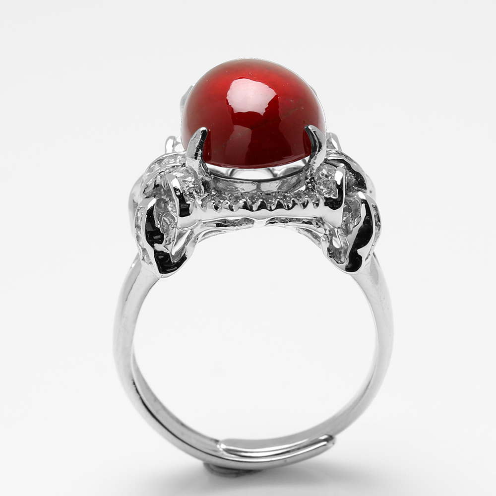 【雅紅珠寶】天然石榴石戒指-10*14mm-活圍設計-R0444