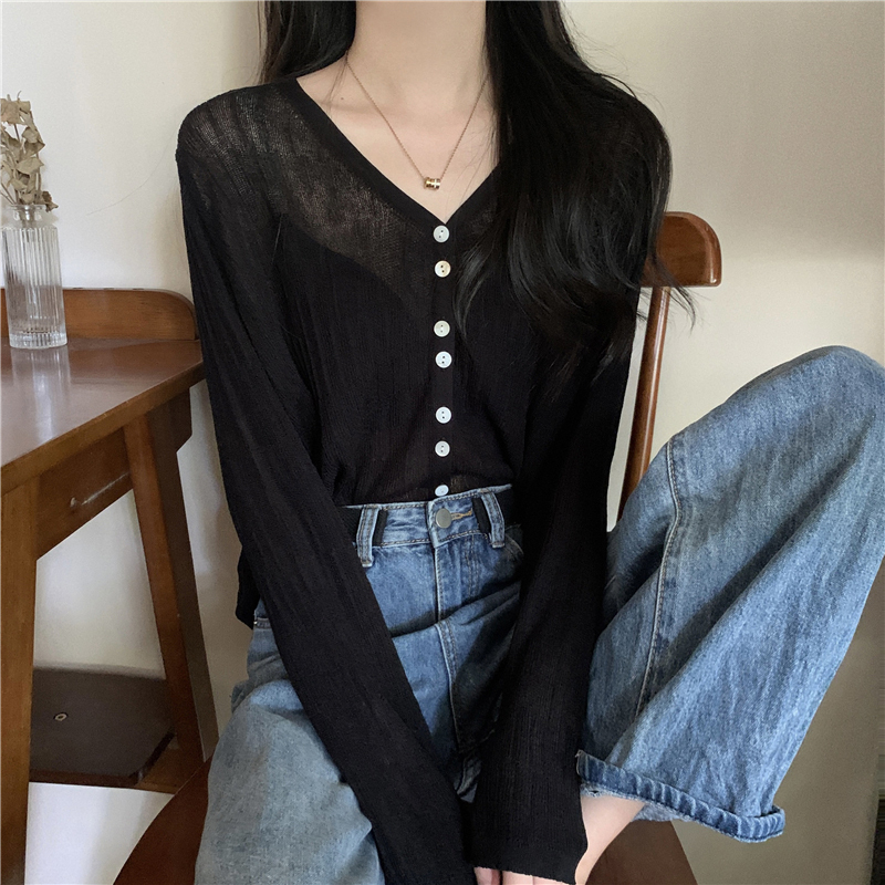 Hot selling knitted cardigan (black size S-L) (please contact customer service to confirm the delivery size after placing the order)