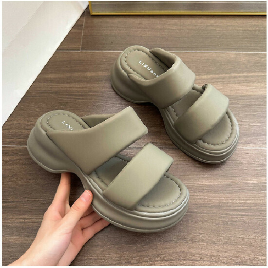 熱賣厚底涼拖鞋【綠色】【35-39碼】(下單後請聯絡客服確認發貨尺碼)