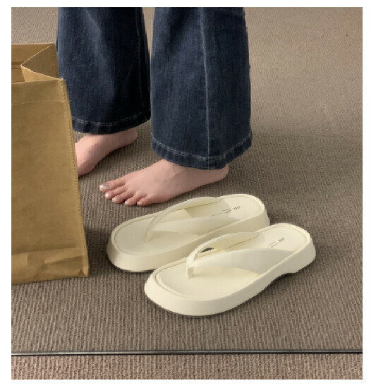 Hot selling thick-soled slippers [white] [size 35-40] (please contact customer service to confirm the delivery size after placing the order)