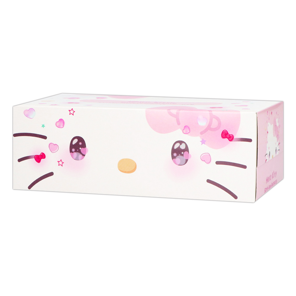 日本Hello Kitty 卡通印花盒裝面紙150抽