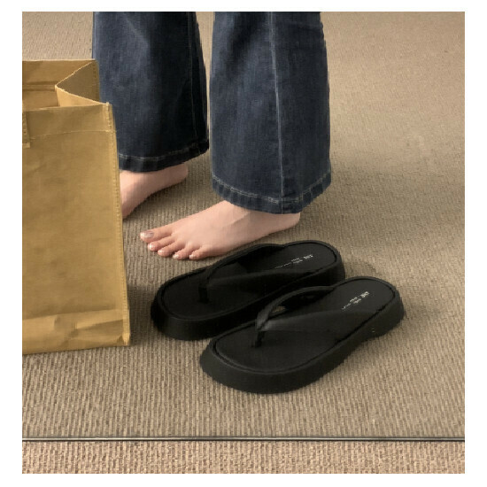 Hot selling thick-soled slippers [black] [size 35-40] (please contact customer service to confirm the delivery size after placing the order)