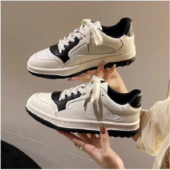 熱賣百搭拼色板鞋【黑色】【35-40碼】(下單後請聯絡客服確認發貨尺碼)